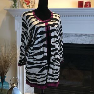 Merona Zebra Print Cardigan